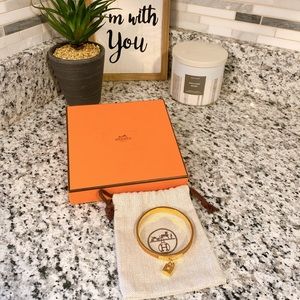 Authentic Hermes bangle.  Gold tone bangle.